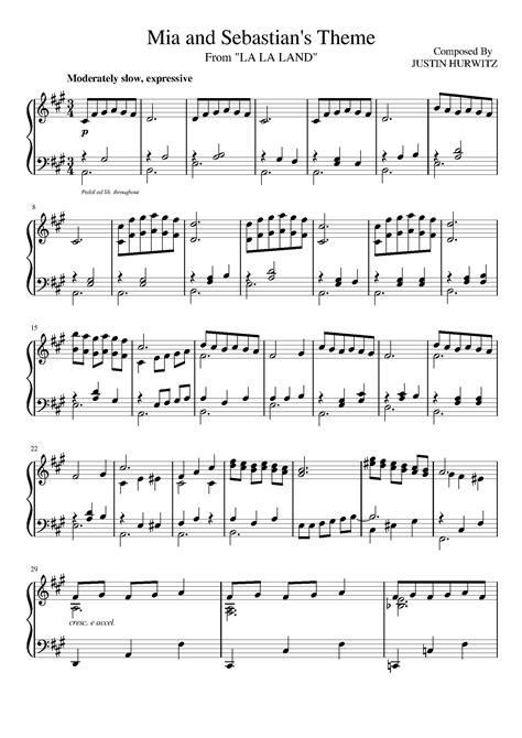 la la land piano|Mia And Sebastian's Theme (from La La Land) sheet .